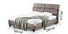 Beds Blest Bed Milana H 160x200 with high legs and a niche for linen - wooden