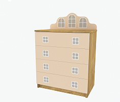 Photo №2 - Chest of drawers for children Amsterdam Orange Ak-01
