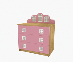 Photo №2 - Chest of drawers for children Amsterdam Pink Ak-02