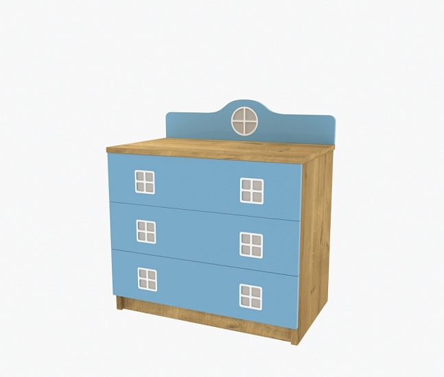 Photo - Chest of drawers for children Amsterdam Blue Ak-02