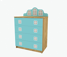 Photo №2 - Chest of drawers for children Amsterdam Green Ak-01