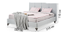 Beds Blest Michele H 200x200 bed with high legs and a niche for linen - buy in Kyiv