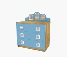 Photo №2 - Chest of drawers for children Amsterdam Blue Ak-02